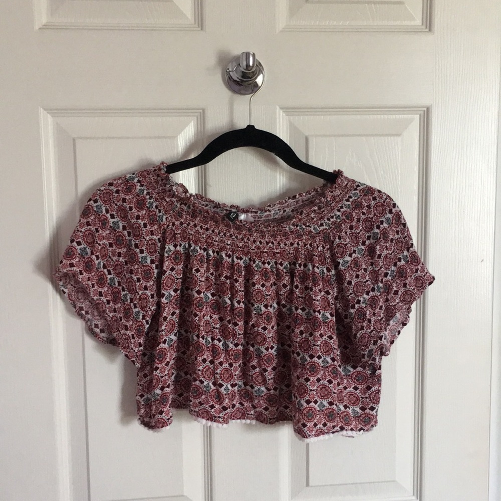Patterned H&M off the shoulder top